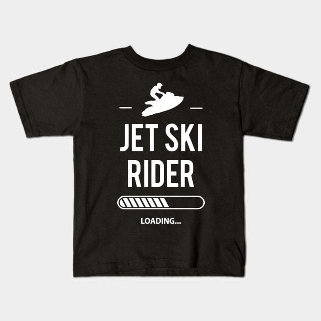 Jet Ski Rider Kids T-Shirt by Ramateeshop